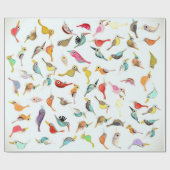Cadeau Oiseaux en papier lin (Plat)