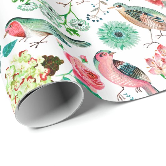 Cadeau Oiseaux | Papier d'enrobage (Coin rond)