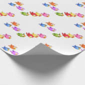 Cadeau Oiseaux volants colorés Envelopper le papier (Coin)