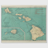 Cadeau Old Hawaii Map (1924) Papier d'enveloppement (Plat)