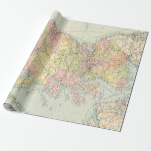 Cadeau Old Scotland Map (1912) Papier d'enveloppement