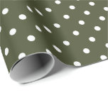 Cadeau Olive Green | Papier blanc à enveloppement à point<br><div class="desc">Ce papier d'emballage cadeau pois classique est parfait pour vos besoins de cadeaux! Enveloppez un cadeau d'anniversaire, un cadeau de baby shower, un cadeau de douche nuptiale, un cadeau mariage ou un cadeau pour toute autre occasion spéciale. C'est aussi un choix merveilleux pour l'emballage de l'artisanat du papier : enveloppes...</div>