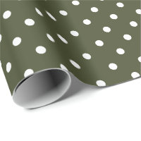 Olive Green | Papier blanc à enveloppement à point