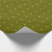 Cadeau Olive with Gold Accent Houndstooth Papier d'envelo (Coin)