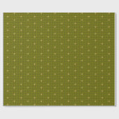Cadeau Olive with Gold Accent Houndstooth Papier d'envelo (Plat)