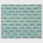 Cadeau ONCLE Papier à envelopper Plage de Driftwood. Jade (Plat)