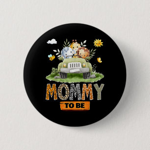 Cadeau onthulling babygeslacht Safari Jungle Diere Ronde Button 5,7 Cm