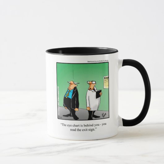 Cadeau Opticien Humour Mug (Droite)