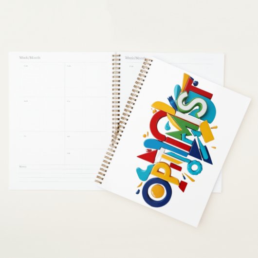 Cadeau optimiste planner 2026 (Devant avec enveloppe)
