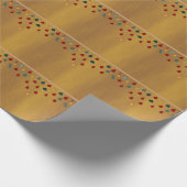 Cadeau Or avec petites gouttelettes rouges/vertes> Papier (Coin)