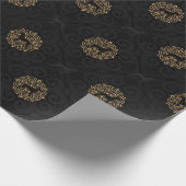 CADEAU OR ET PAPIER D'EMBALLAGE DE NOËL NOIR DE (Coin)