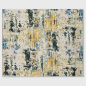 Cadeau Or parmi le papier d'emballage de gravier (Plat)