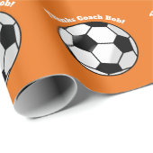 Cadeau Orange Merci Coach Soccer Wraper Papier (Coin rond)
