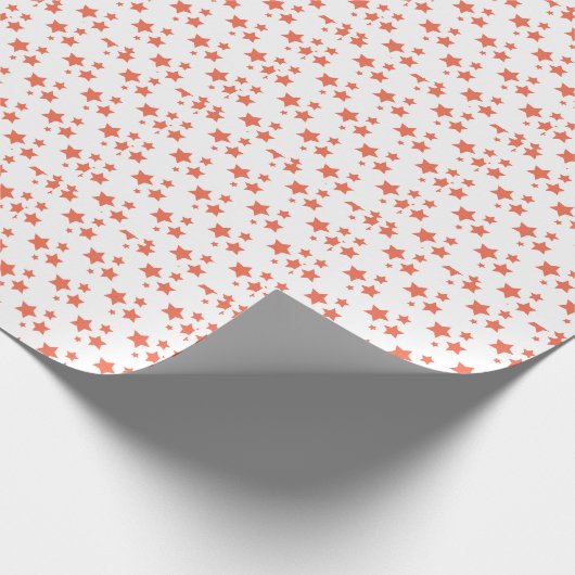 Cadeau Orange Stars Design moderne Papier à envelopper (Coin)