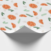 Cadeau Oranges - Papier d'emballage de Noël (Coin)