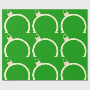 Cadeau Ornement Jaune Papier d'Emballage Vert