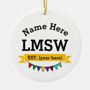 Cadeau Ornement LMSW Travailleur social agréé Mast