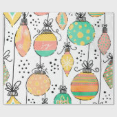 Cadeau Ornements de Noël Papier d'enveloppement (Plat)