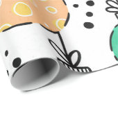 Cadeau Ornements de Noël Papier d'enveloppement (Coin rond)