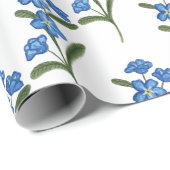 Cadeau Oubliez-moi non papier à envelopper de fleurs Moti (Coin rond)