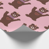 Cadeau Ours de papier brillant, bébé fille (Coin)