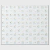 Cadeau Ours doux en bateau en papier (Plat)