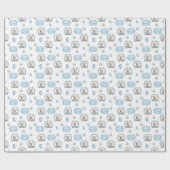 Cadeau Ours en peluche Anniversaire Nom du garçon Papier  (Plat)