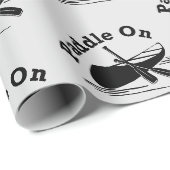 Cadeau Pagaie Sur Conception - Papier Enveloppant (Coin rond)
