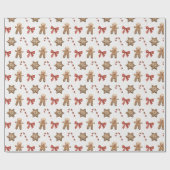 Cadeau Pain d'épices de Noël Papier à envelopper (Plat)