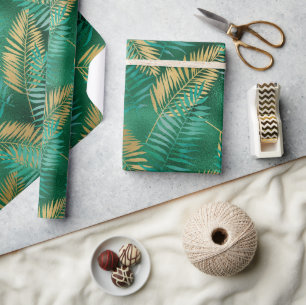 CADEAU PALMIERS VERTS DE LUXE PALMIERS WRAPPER PAPIER CAD