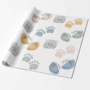 Cadeau Panda Cartoon Kids Baby Wrapy Papier