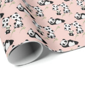 Cadeau Panda Magic : Conception de papier d'enveloppement (Coin rond)