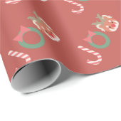 Cadeau Panda rouge avec papier d'enveloppement de tête de (Coin rond)