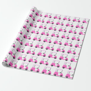 Cadeau Panier de golf rose Motif papier d'enveloppement