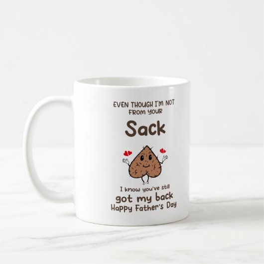 Cadeau papa Stepdad, Mug cadeau Fête des pères, No (Gauche)