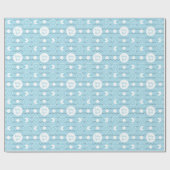 Cadeau Papier à baby shower avec poussette pour garçon (Plat)