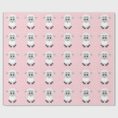 Cadeau Papier à Baby shower d'agneau rose (Plat)