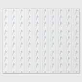 Cadeau Papier à Baby shower floral bleu (Plat)