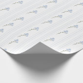 Cadeau Papier à Baby shower floral bleu (Coin)