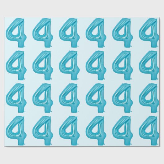 Cadeau Papier à ballons bleu 4 (Plat)