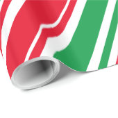 Cadeau Papier à carreaux blanc rouge vert (Coin rond)