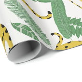 Cadeau Papier à écrêtage léopard (Coin rond)