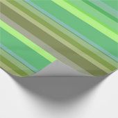 Cadeau Papier à enveloppement à bandes vertes (Coin)