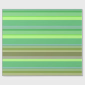 Cadeau Papier à enveloppement à bandes vertes (Plat)