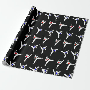 Cadeau Papier à enveloppement à étincelles de Taekwond