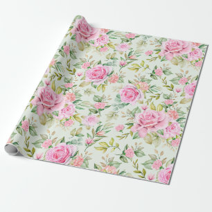 Cadeau Papier à enveloppement à motif floral