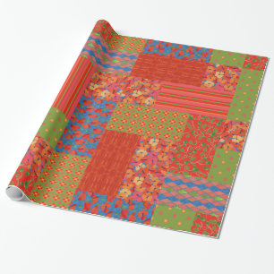 Cadeau Papier à enveloppement à patchwork