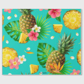 Cadeau Papier à enveloppement à thème ananas (Plat)