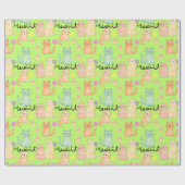 Cadeau Papier à enveloppement à thème chat mignon - Adora (Plat)