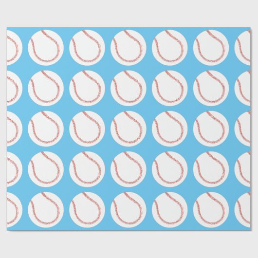 Cadeau Papier à enveloppement à thème de baseball (Plat)
